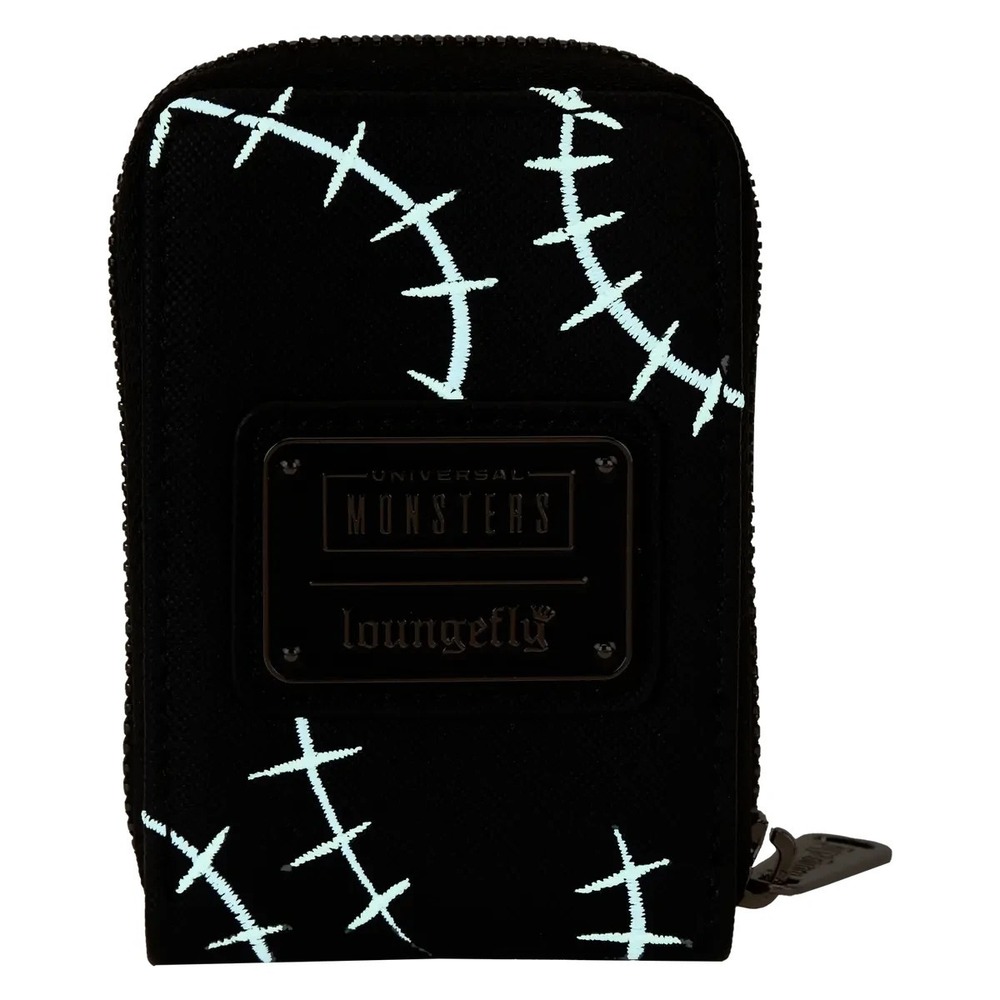 Bride of Frankenstein Universal Monsters Mask Glow Accordion Zip Around Wallet - Picture 3 of 5